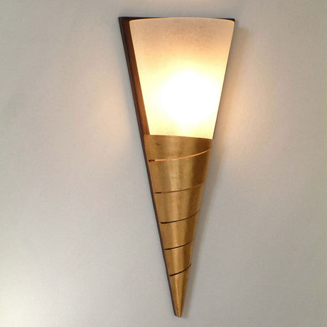 Wall light Innovazione iron-glass brown-black-gold, modern wall lighting in a gold-coloured design.