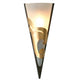 Wandleuchte Ondulata Eisen-Glas Braun-Schwarz-Gold mit elegantem Design und goldenen Akzenten.