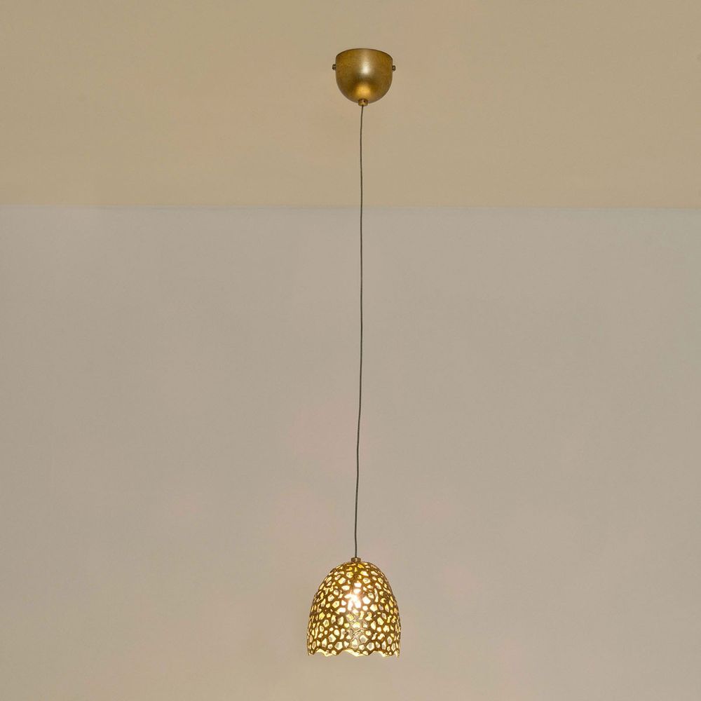 Pendelleuchte Lily Piccolo Eisen Gold