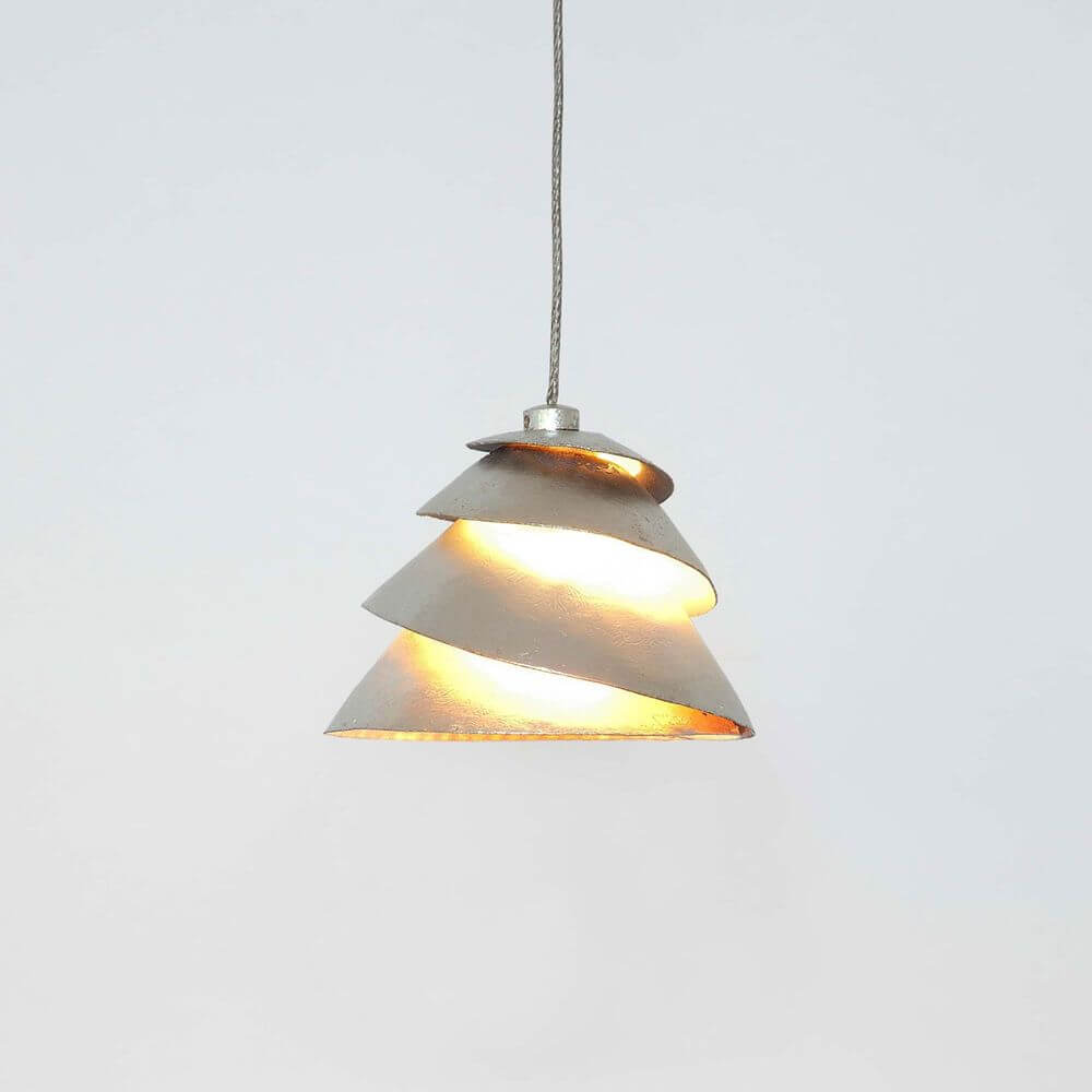 Pendelleuchte Snail Eisen Silber