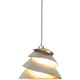 Pendelleuchte Snail Eisen Silber in modernem Design, aus geschichtetem Eisen mit sanfter Beleuchtung.