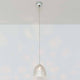Pendelleuchte Lily Grande Eisen Silber mit feinem, decorativem Lampenschirm in Silber.
