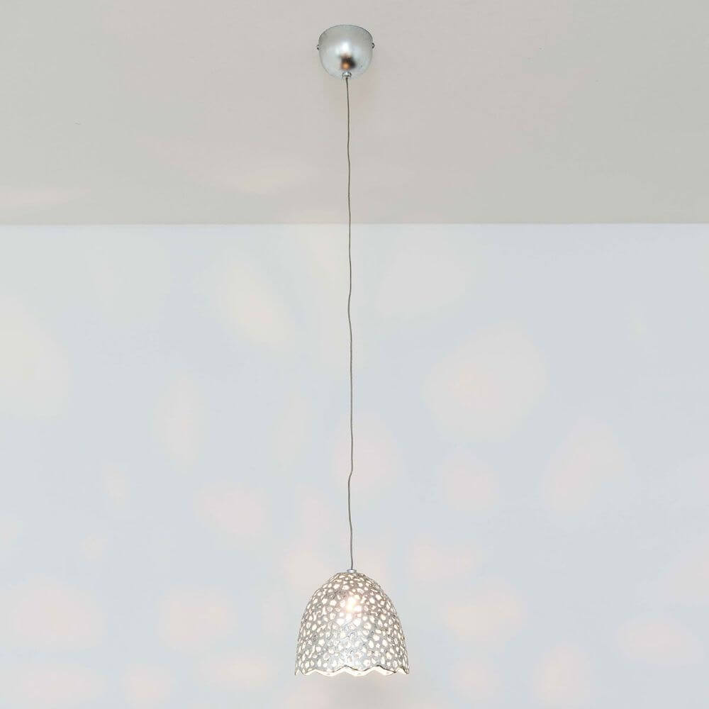 Pendelleuchte Lily Grande Eisen Silber