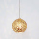Pendelleuchte Cappuccino für 1-Phasenschiene Gold in Kugelform mit goldenem Design.