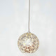 Pendelleuchte Cappuccino Eisen Silber in einer modernen und eleganten Form mit filigranem Design.