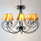 Hængende lampe 8-flamme Mia Iron Black and Brown