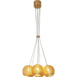 Lampa wisząca 7-sławowa carillon żelazne złoto