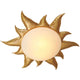 Deckenleuchte 2-flammig Sole Oro Eisen Gold im Sonnen-Design mit goldenen Akzenten.