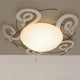 Deckenleuchte 2-flammig Casino Eisen-Glas-Kristall Schwarz-Silber mit elegantem Design und Kristallakzenten.