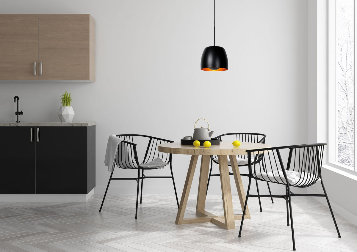 Suspension Nolan à 1 lumière, dimmable, réglable en hauteur, noire (3)