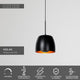 Suspension Nolan à 1 lumière, dimmable, réglable en hauteur, noire (6)