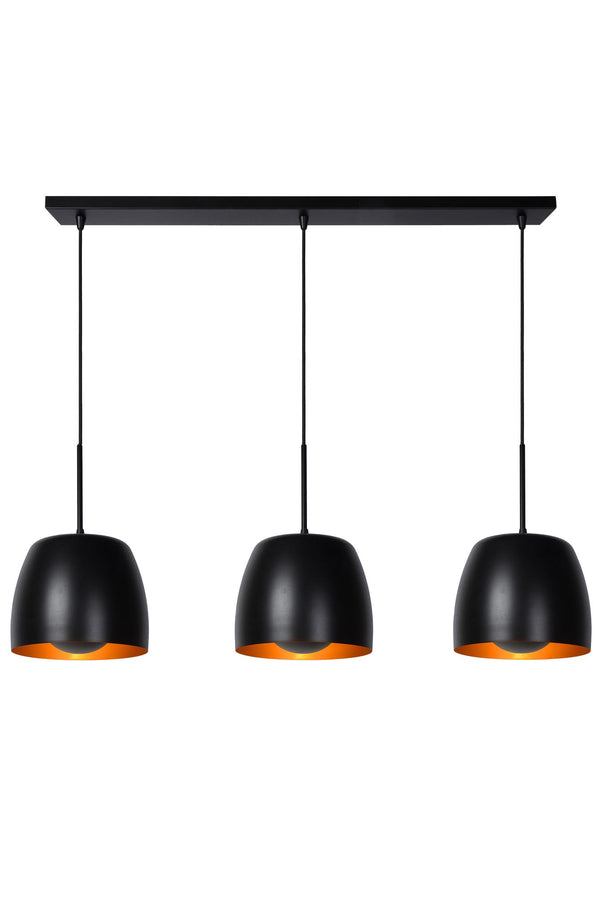 Pendelleuchte Nolan 3-flammig Schwarz, Messing E27 (2)