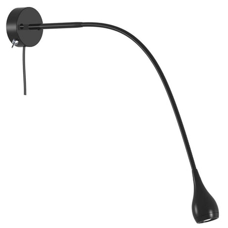 Applique murale Drop LED noire, blanche avec bras flexible et design moderne pour un éclairage élégant