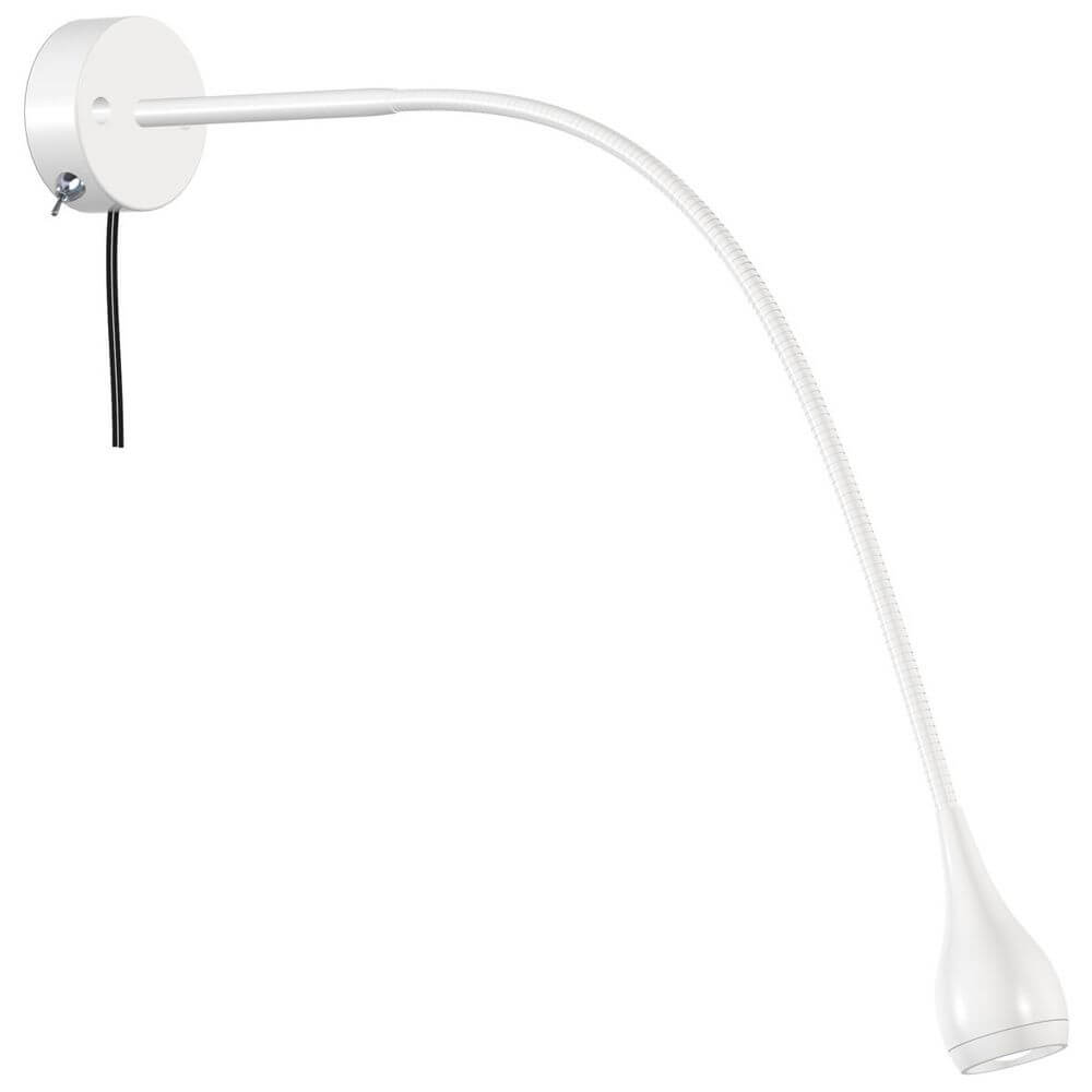 Lampa ścienna LED z upuścią białą