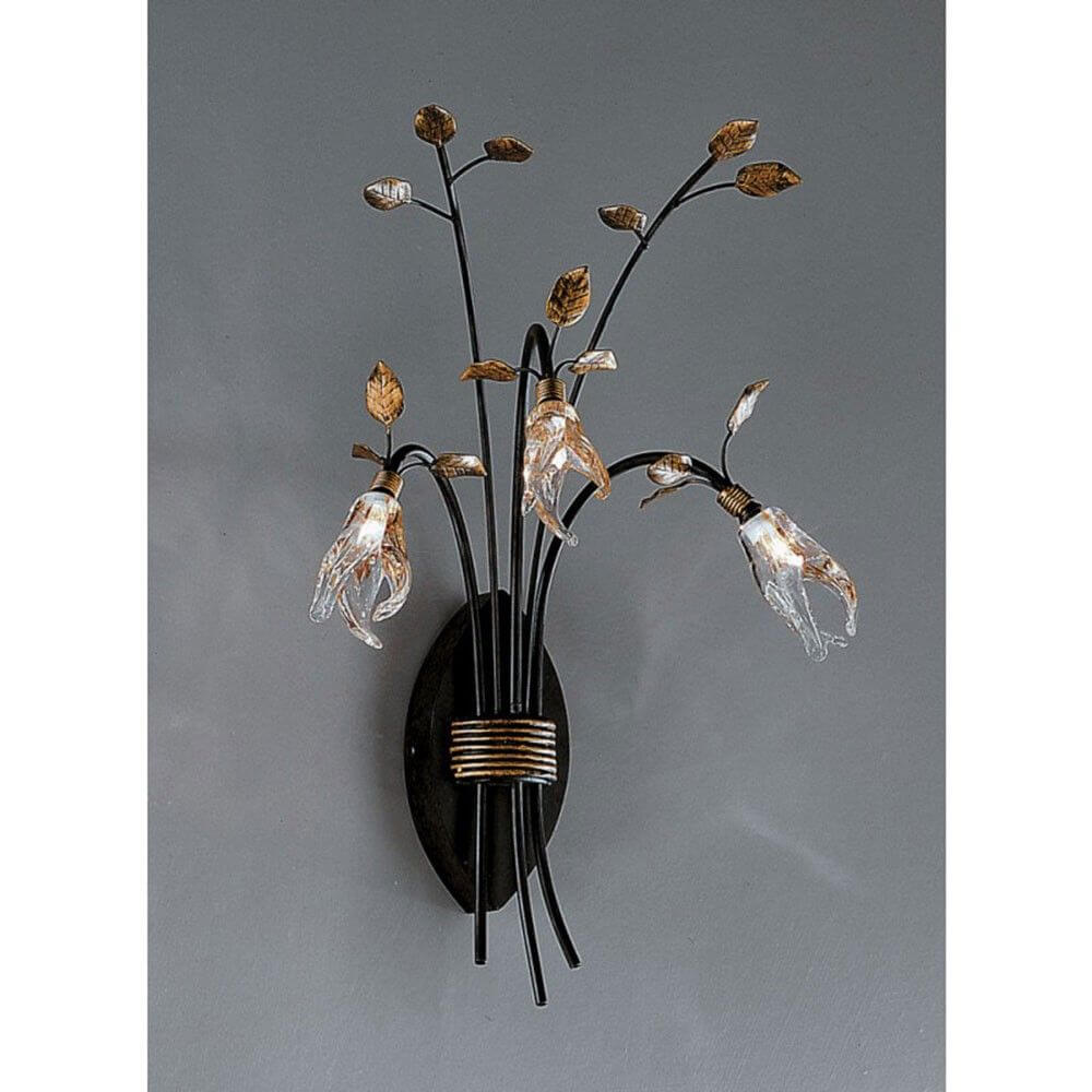 Millefoglie Wandleuchte 3-flammig Glas klar 43cm