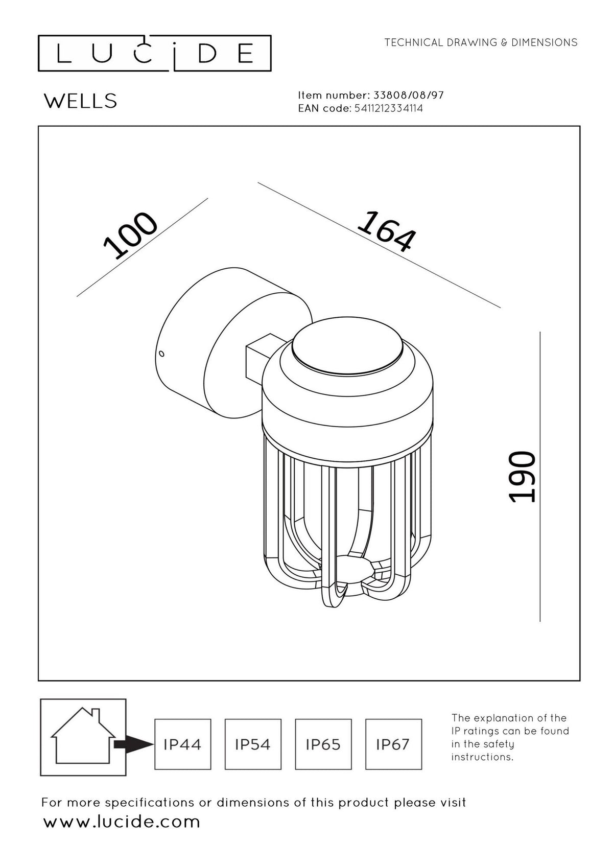 LED-Außenwandleuchte Wells IP54 Rostfarben (4)