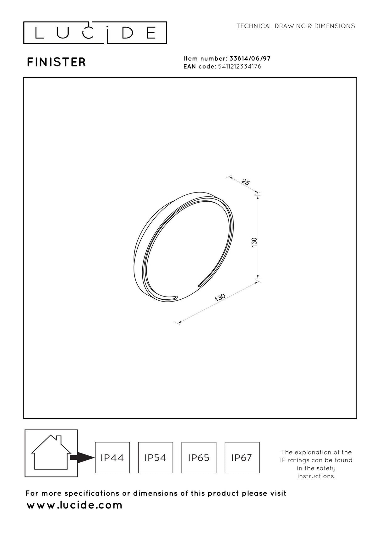 LED-Außenwandleuchte Finister IP54 rund Rostfarben (2)