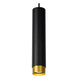 Pendellampe Floris cylinderformet 1-lyskilde højdejusterbar Sort, messing (3)