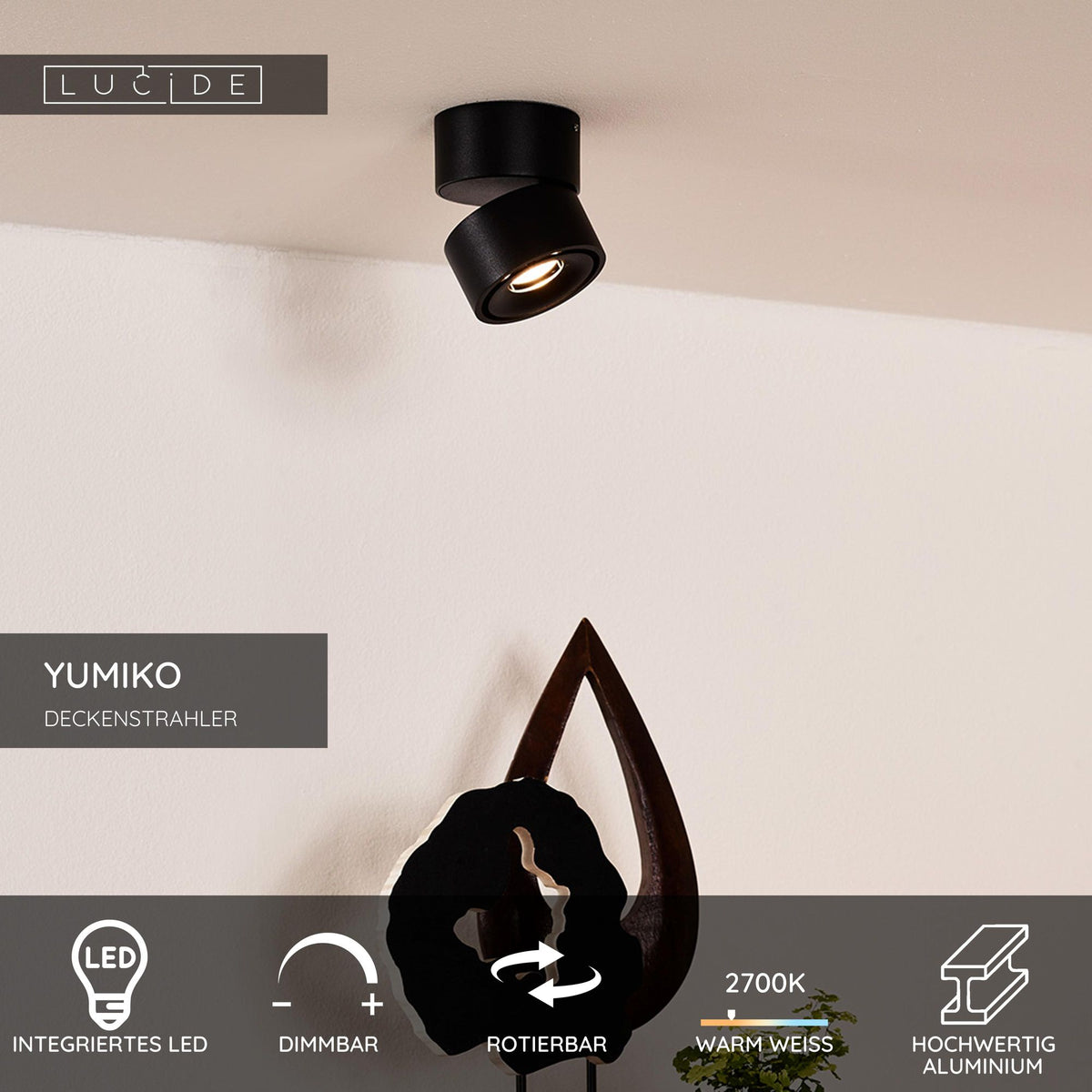 LED-Deckenspot Yumiko dimmbar drehbar (4)