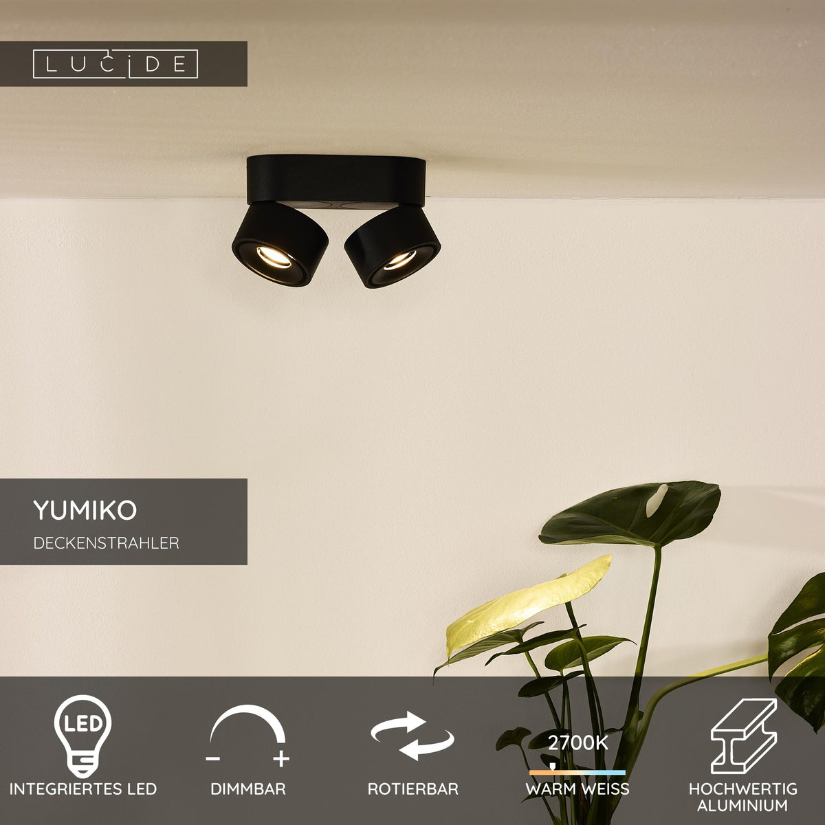 LED-Deckenspot Yumiko 2-flammig dimmbar (5)