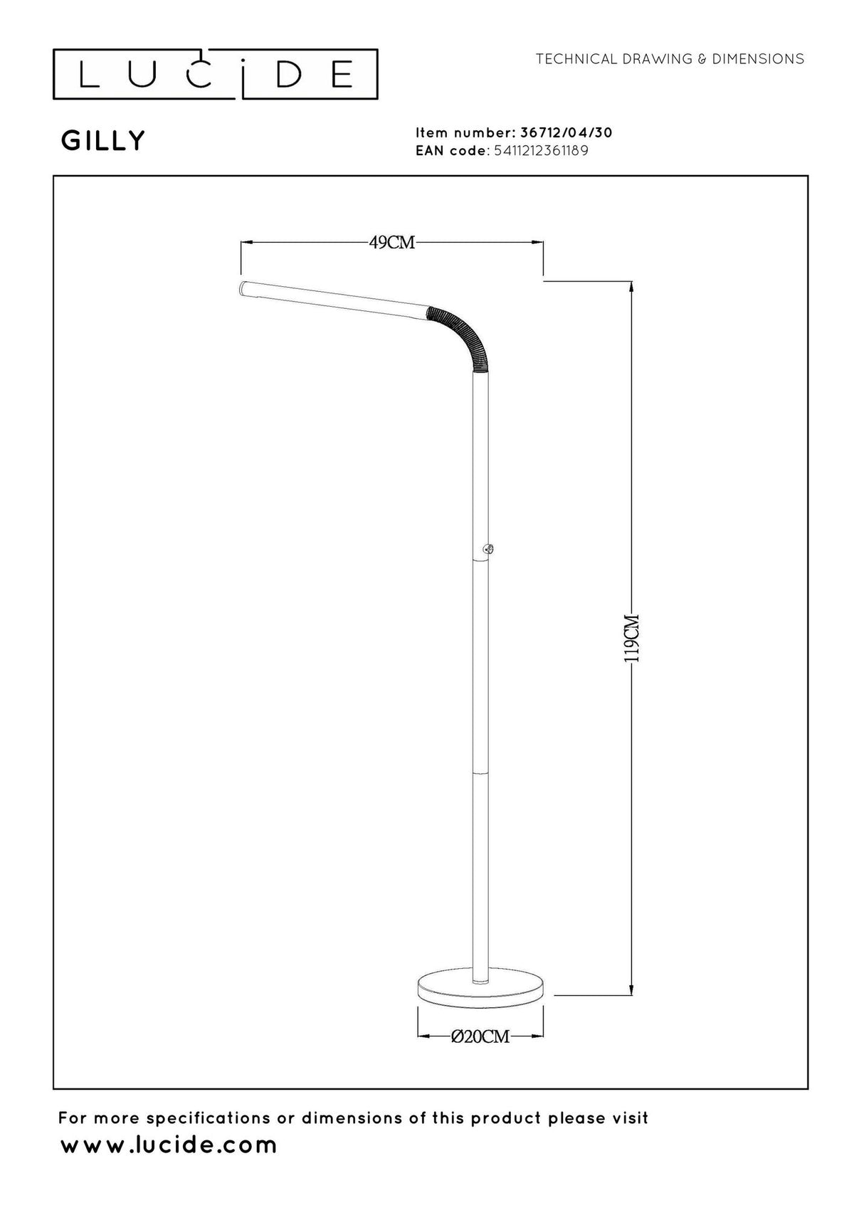 LED-Lese-Stehleuchte Gilly mit Akku und Touchdimmer (7)