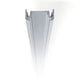 Aufbauprofil flach 200cm Alu-eloxiert ohne Abdeckung für LED-Strips – detaillierte Ansicht des Aluminiumprofils.