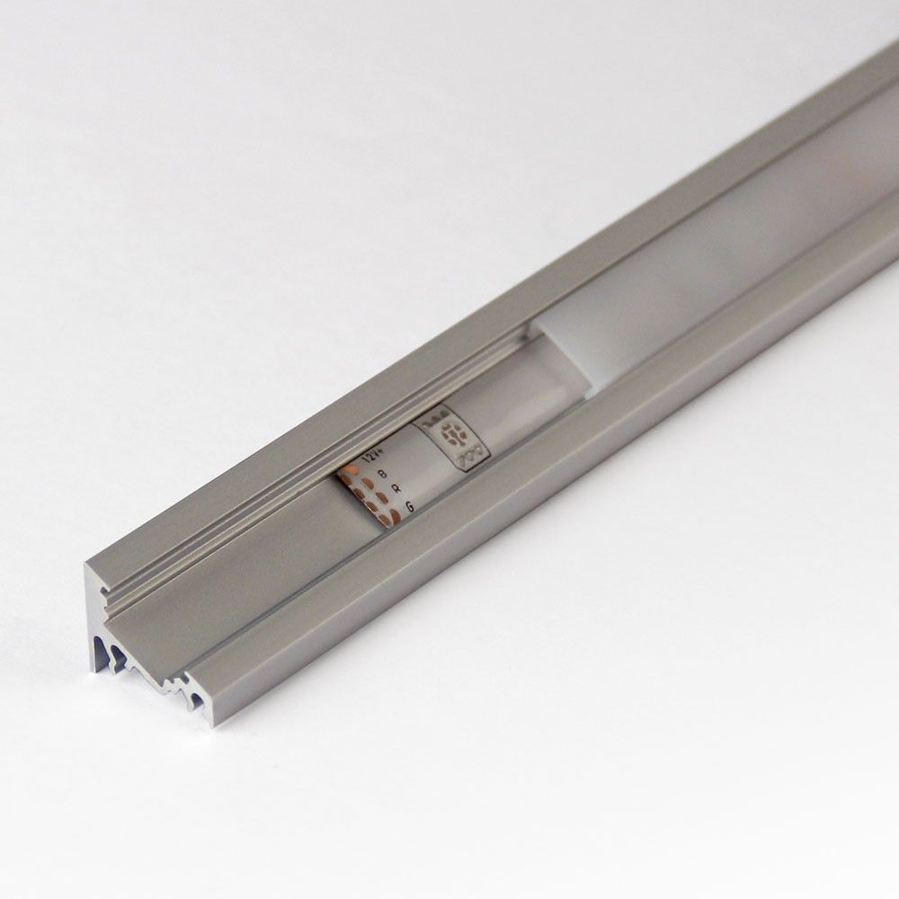 Inställningshörnprofil 30 ° 200 cm aluminium anodiserad för LED-remsor