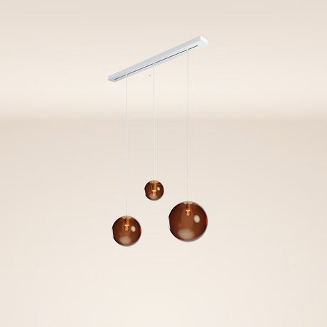 s.luce Orb Esstisch-Hängelampe 3-flammig 120cm Ø 20/30/40