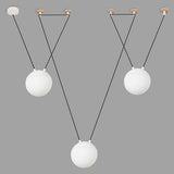 3-person hängande lampa gruva utrymme vitt