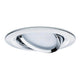 3er LED Einbauleuchten-Set Coin Slim rund Chrom dimm- & schwenkbar in moderner Design-Montage.