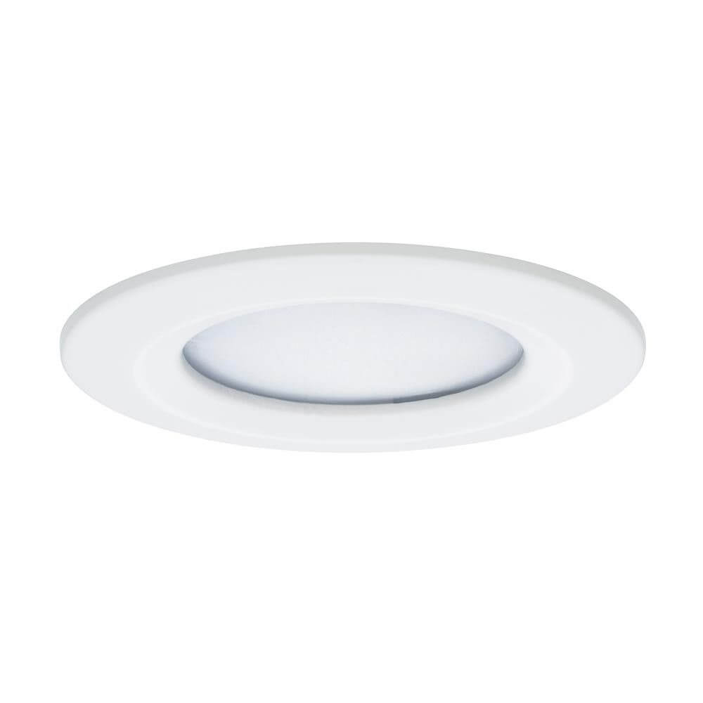 Slim Coin Einbaustrahler rund, 6,8W dimmbar, IP44, ideal für Decken mit nur 30mm Hohlraum.