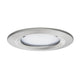3er LED Einbauleuchten-Set Coin Slim IP44 rund 6,8W Eisen Dimmbar, flache Einbauleuchte in Silber-Optik.