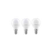 3er-Set E14 LED Tropfen 4W 2700K, drei opale LED-Lampen mit warmweißem Licht und E14-Sockel