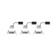 3er-Set Einbaulampe LED Nova rund 3-Stufen Dimmbar Eisen-Gebürstet - Set aus 3 Leuchten mit Modul.