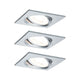 3er-Set Einbauleuchte LED Nova eckig 3-Stufen Dimmbar Alu-Gedreht in Alu-Optik, flach, dimmbar, ideal für geringe Hohlraumtiefen.
