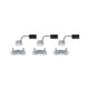 3er-Set Einbauleuchte LED Nova eckig 3-Stufen Dimmbar Alu-Gedreht, LED-Modul inkl. dimmbaren Leuchten.