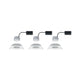 3er-Set Einbauleuchte LED Nova eckig 3-Stufen Dimmbar Weiß - Set aus 3 flachen LED-Leuchten mit 2700K Farbtemperatur.