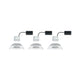3er-Set Einbauleuchte LED Nova eckig Weiß - Set aus 3 flachen LED-Leuchten für 230V-Direktanschluss.