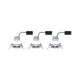 3er-Set Einbauleuchte LED Nova rund 3-Stufen Dimmbar Chrom in modernem Design