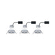 3er-Set Einbauleuchte LED Nova rund 3-Stufen Dimmbar Chrom - flache LED-Leuchten mit Chrom-Design.
