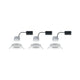 3er-Set Einbauleuchte LED Nova rund 3-Stufen Dimmbar Weiß - Flache LED-Leuchten mit warmweißem Licht für einfachen Einbau.