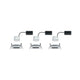 3er-Set Einbauleuchte LED Nova rund Alu-Gedreht – Set aus 3 flachen LED-Leuchten für geringen Hohlraum.