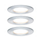 3er-Set Einbauleuchte LED Nova rund Alu-Gedreht mit warmweißem Licht und flachem Design.