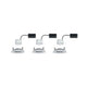 3er-Set Einbauleuchte LED Nova rund Alu-Gedreht - Set aus 3 Leuchten mit LED-Modul und flachem Design.