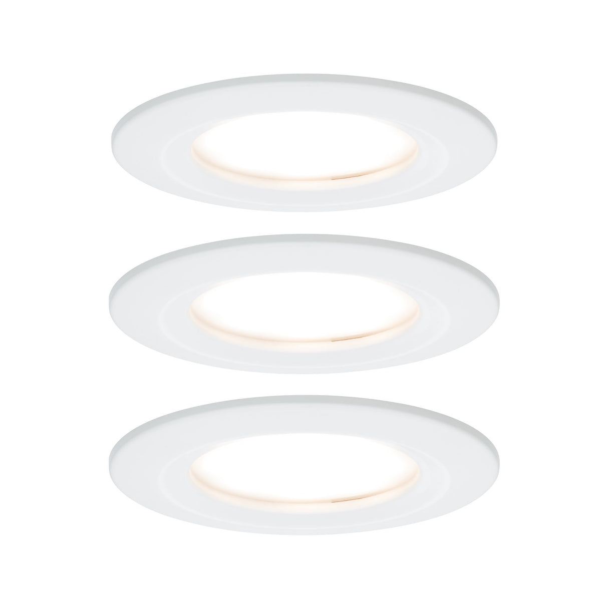 3er-Set Einbauleuchte LED Nova rund Weiß