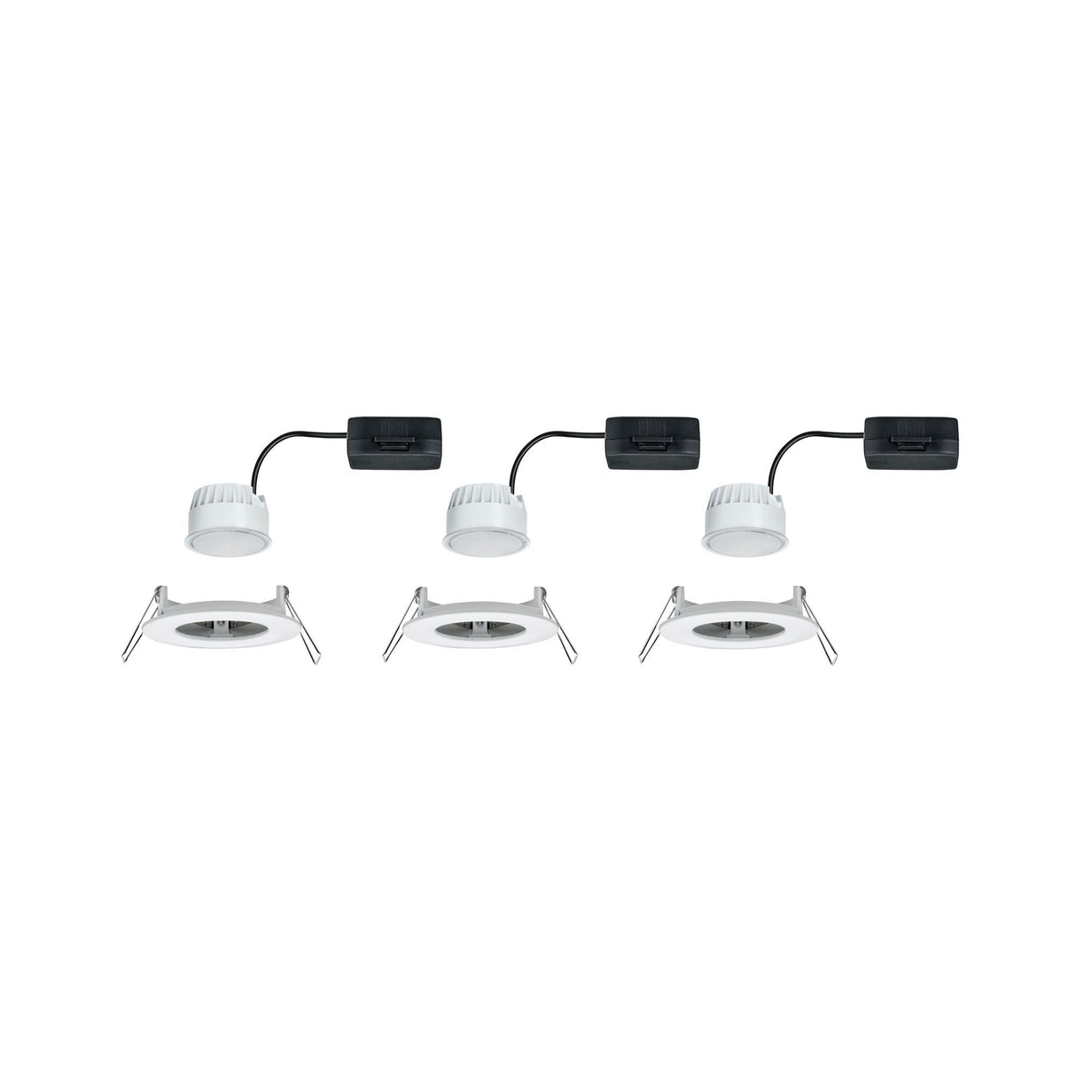 3er-Set Einbauleuchte LED Nova rund Weiß
