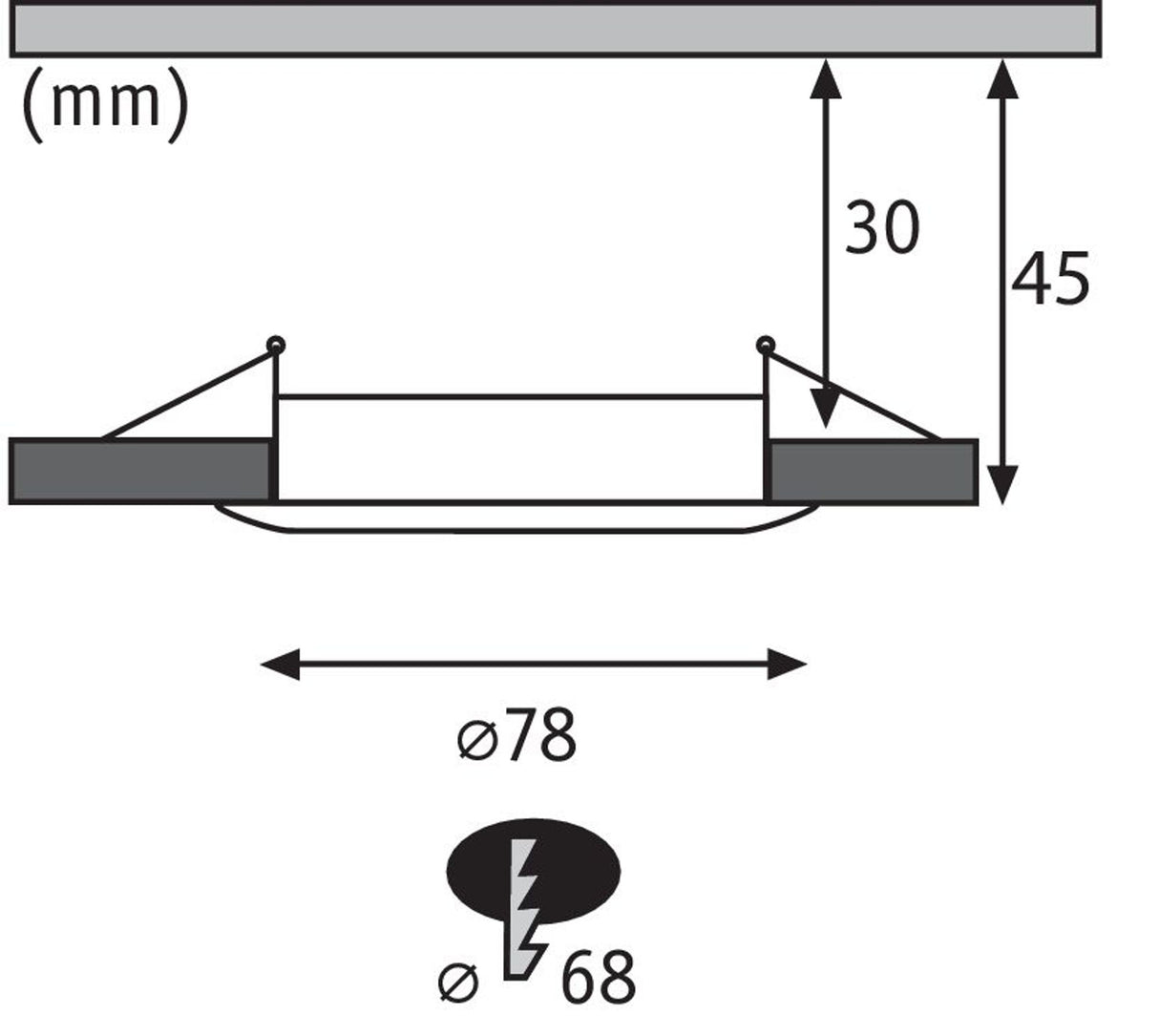 3er-Set Einbauleuchte LED Nova rund Weiß