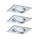 3er-Set LED Einbaulampe Nova Plus Coin Dimmbar 2700K Alu - modernes Design und energieeffiziente Beleuchtung.
