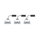 3er-Set LED Einbaulampe Nova Plus Coin Dimmbar 2700K Alu in Aluminium mit Montagebox und Haltefedern