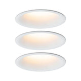 3er-Set LED Einbaulampen Cymbal Coin Warmdimmfunktion IP44 Weiß